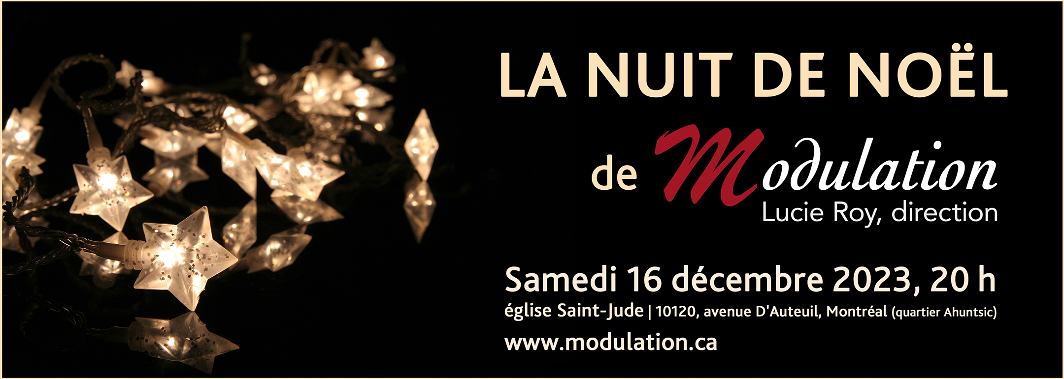 MODULATION - concert de Noël - La nuit de Noël, direction : Lucie Roy - Montréal, 16 décembre 2023